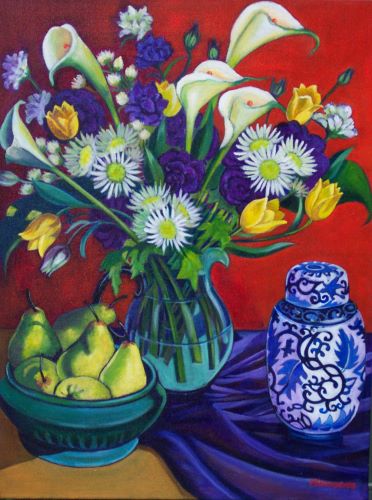 Chinese Pot And Pears