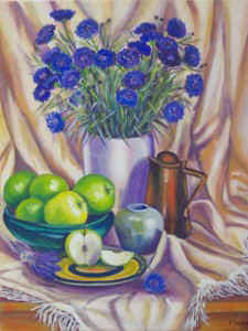 Cornflowers And Apples